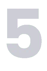 Number 5 to denote reason 5 out of 5 of why to use Fxprometa5